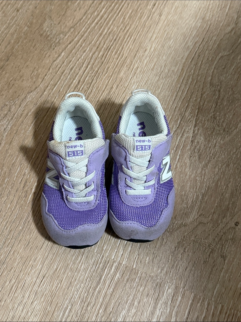 New Balance Kids Lavender and White 515 Sneakers